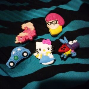 Lot Of 5 Girls Croc Shoe Charms Christmas Stocking Stuffers